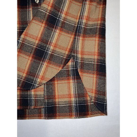 Vintage Pendleton Men's M/L 15 1/2 42" Chest Plaid Shirt Red Tan Gray Wool EUC - Picture 13 of 13